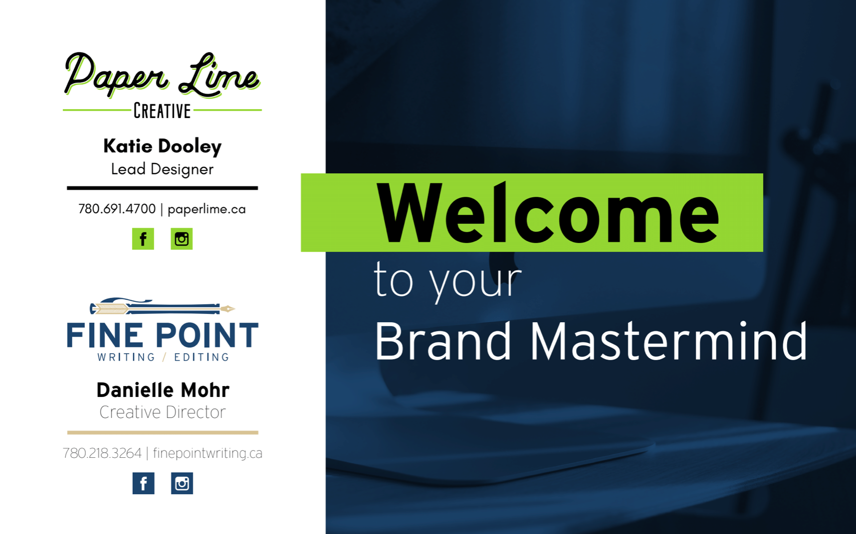 brand mastermind workshop presentation page